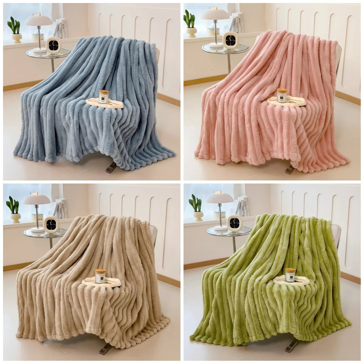 Cozy Striped Multi-Use Blanket