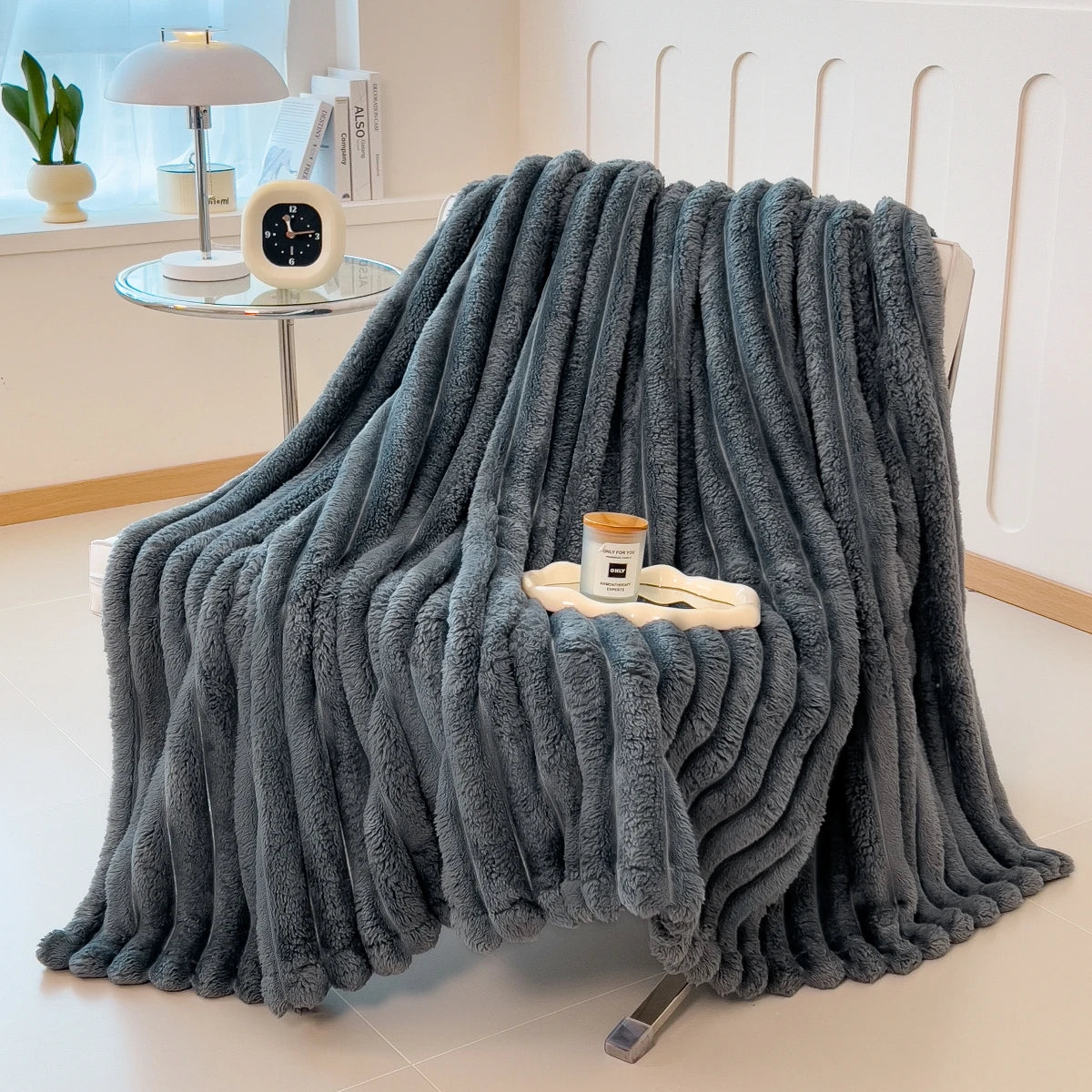 Cozy Striped Multi-Use Blanket