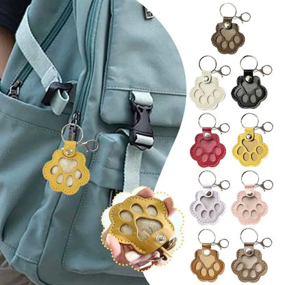 Paw Print Memory Keychain