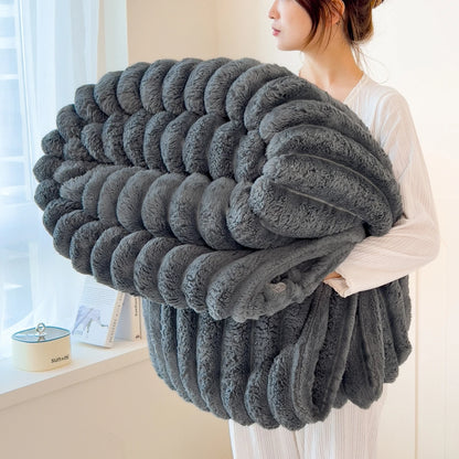 Cozy Striped Multi-Use Blanket